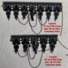 Black lace choker nipple jewellery set - Varvara